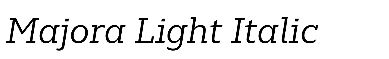 Majora Light Italic